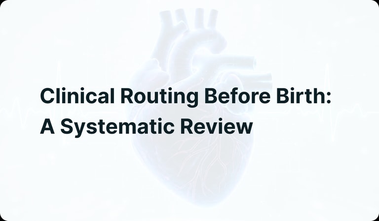 Clinical Routing Before Birth: A Systematic Review